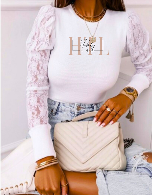 Laced White Long Sleeve HTL Collection