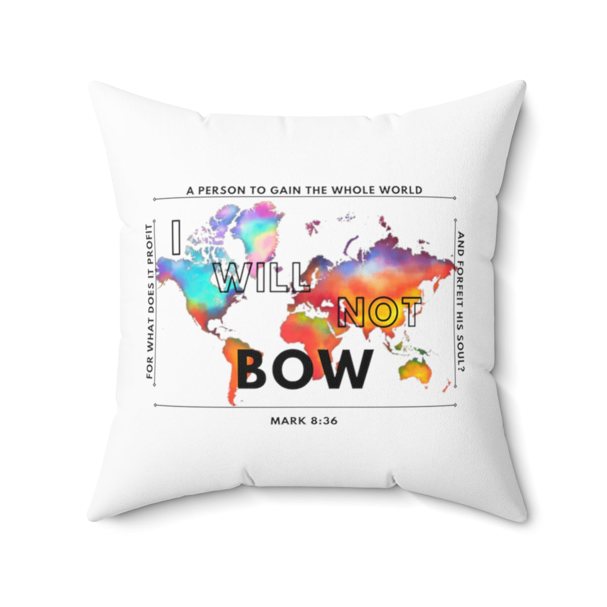 White I Will Not Bow - Throw Pillow