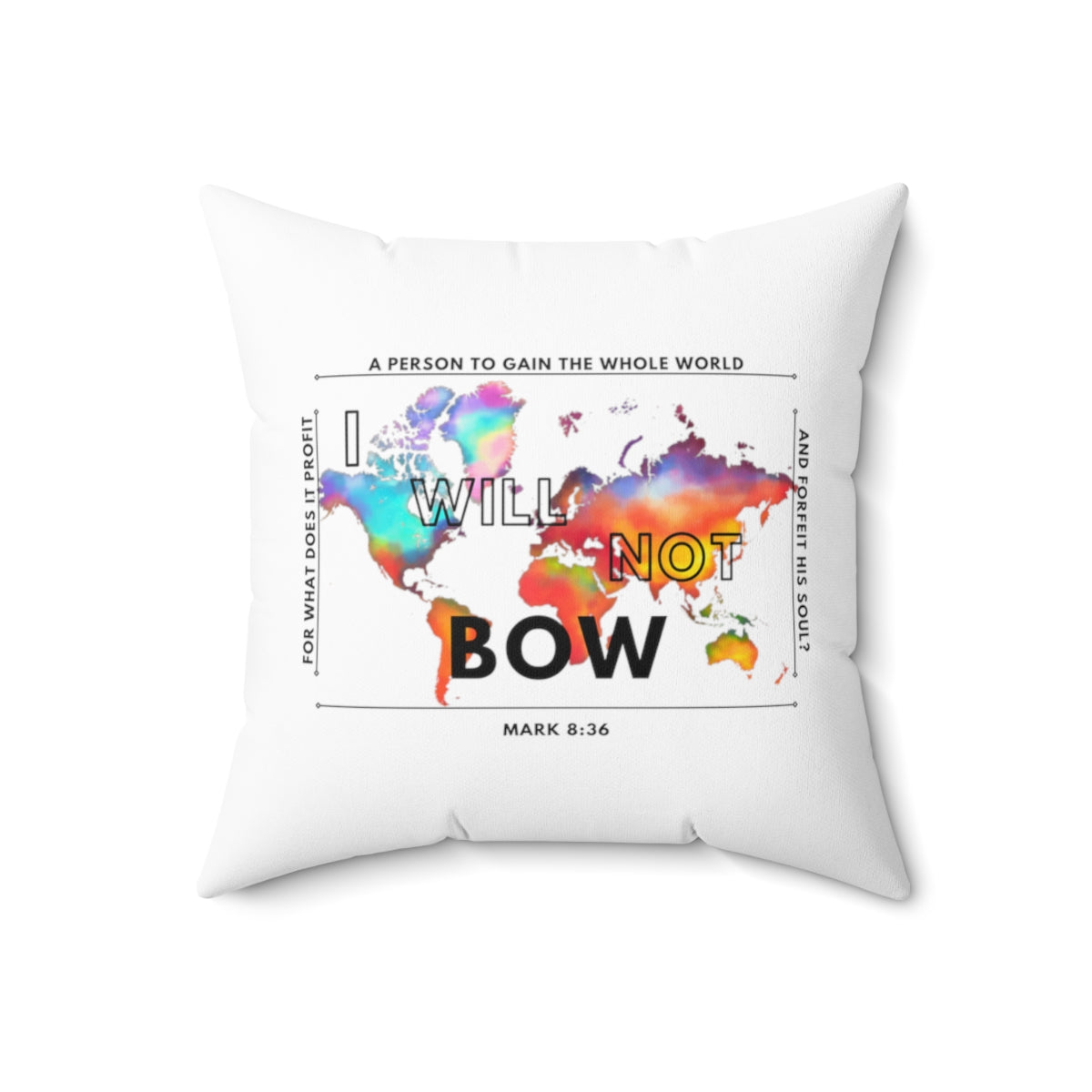 White I Will Not Bow - Throw Pillow