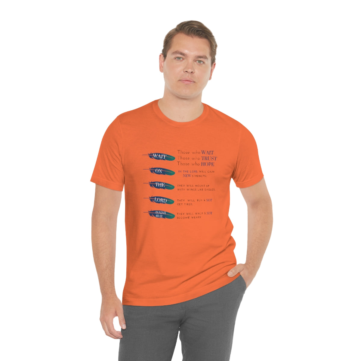 Men's Isaiah 40:31Tee- Wait, Hope, Trust