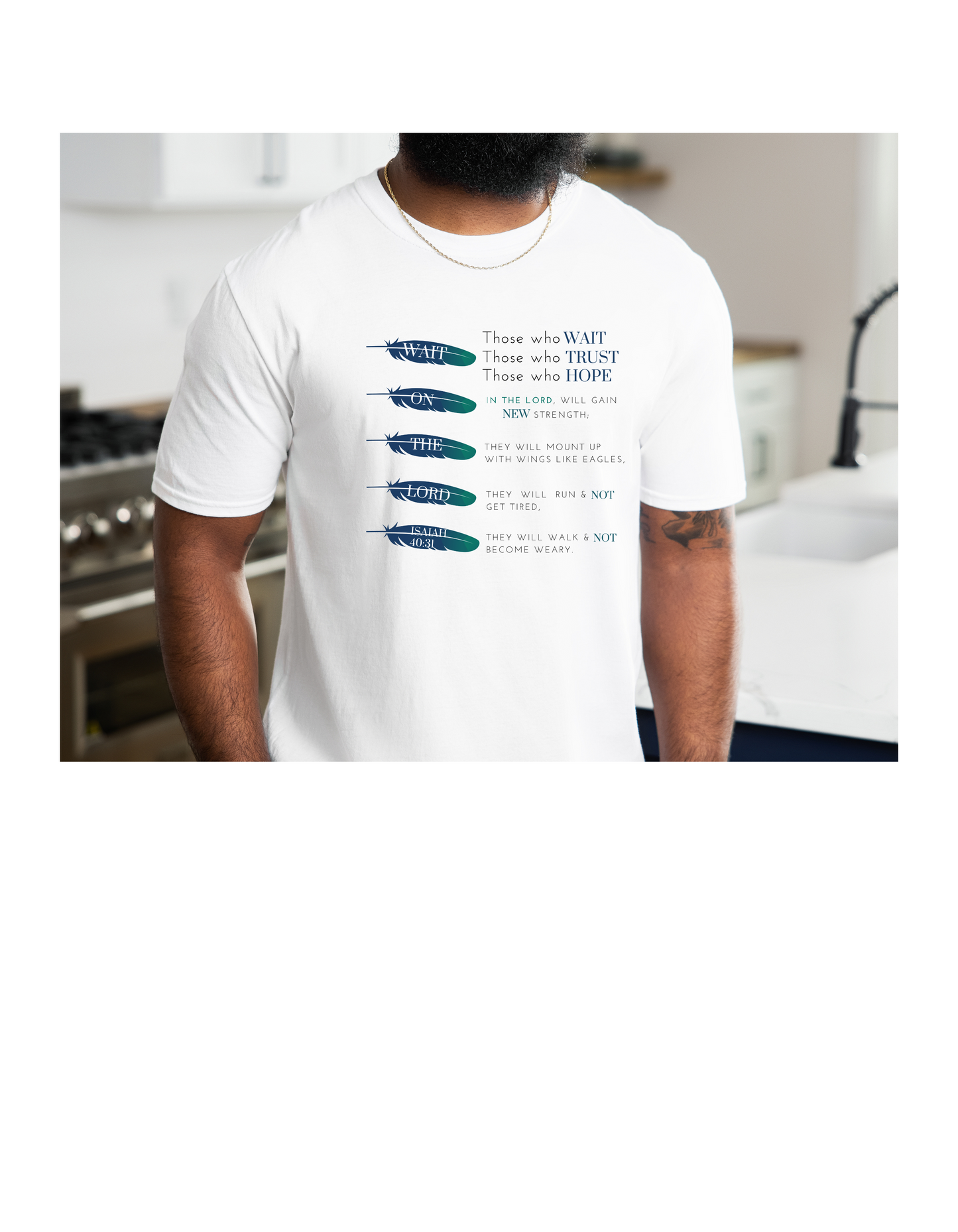 Men's Isaiah 40:31Tee- Wait, Hope, Trust