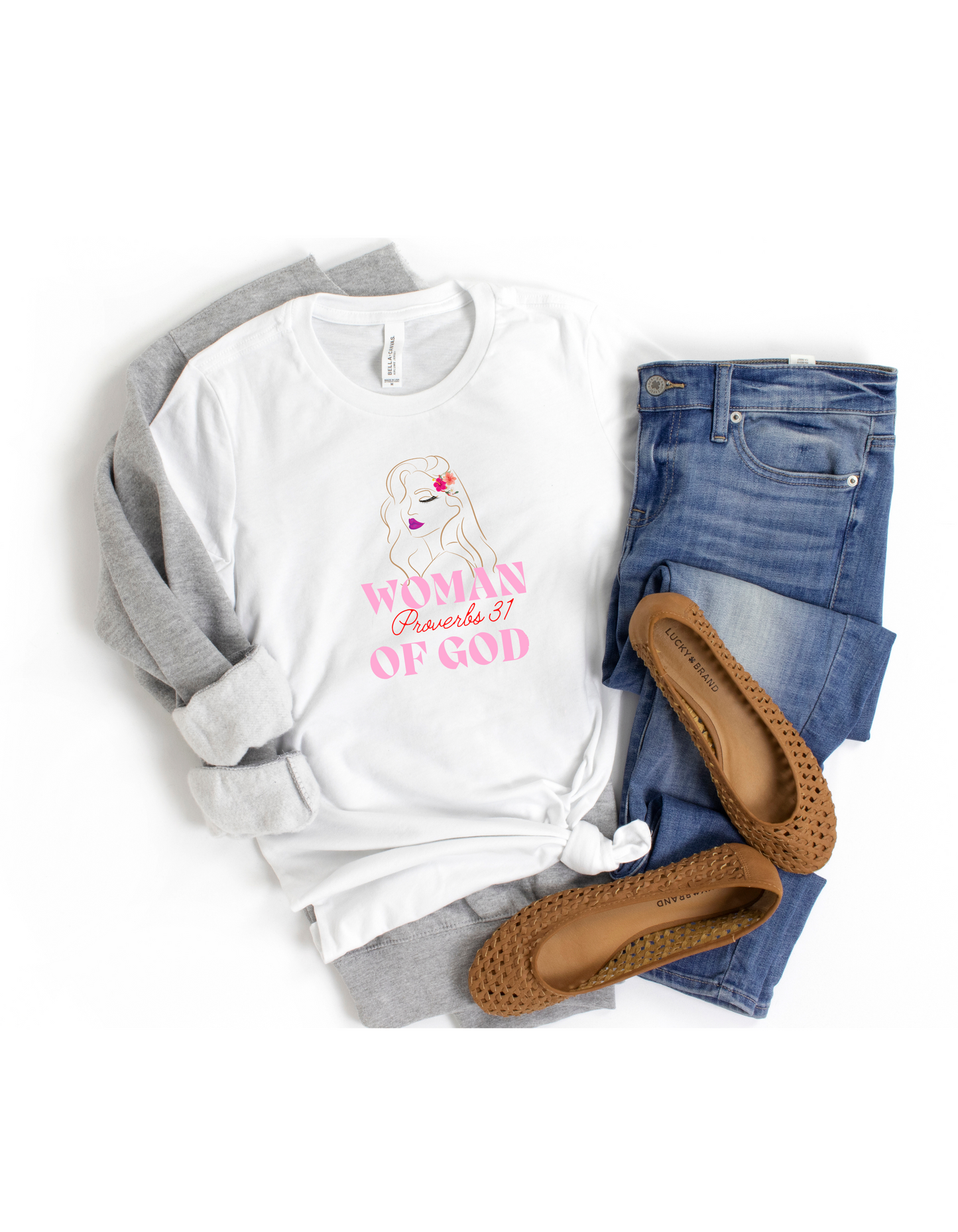 Light Brown-Women of God Fitted Tee
