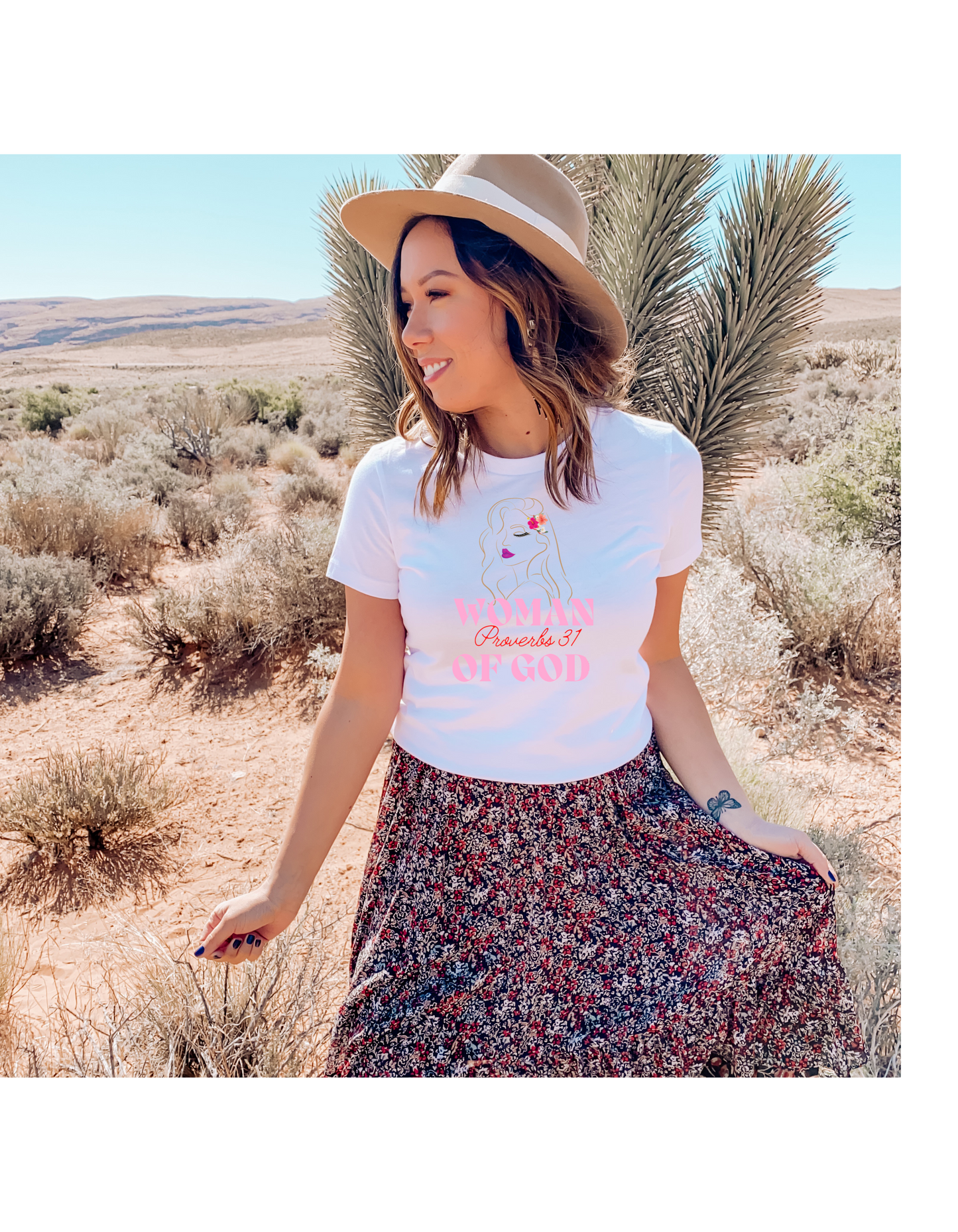 Light Brown-Women of God Fitted Tee
