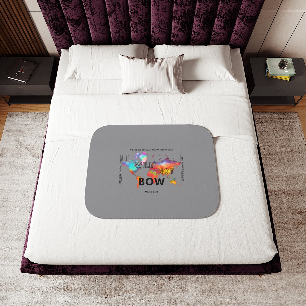 I Will Not Bow Sherpa Blanket