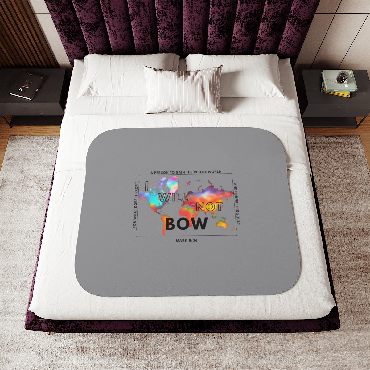 I Will Not Bow Sherpa Blanket