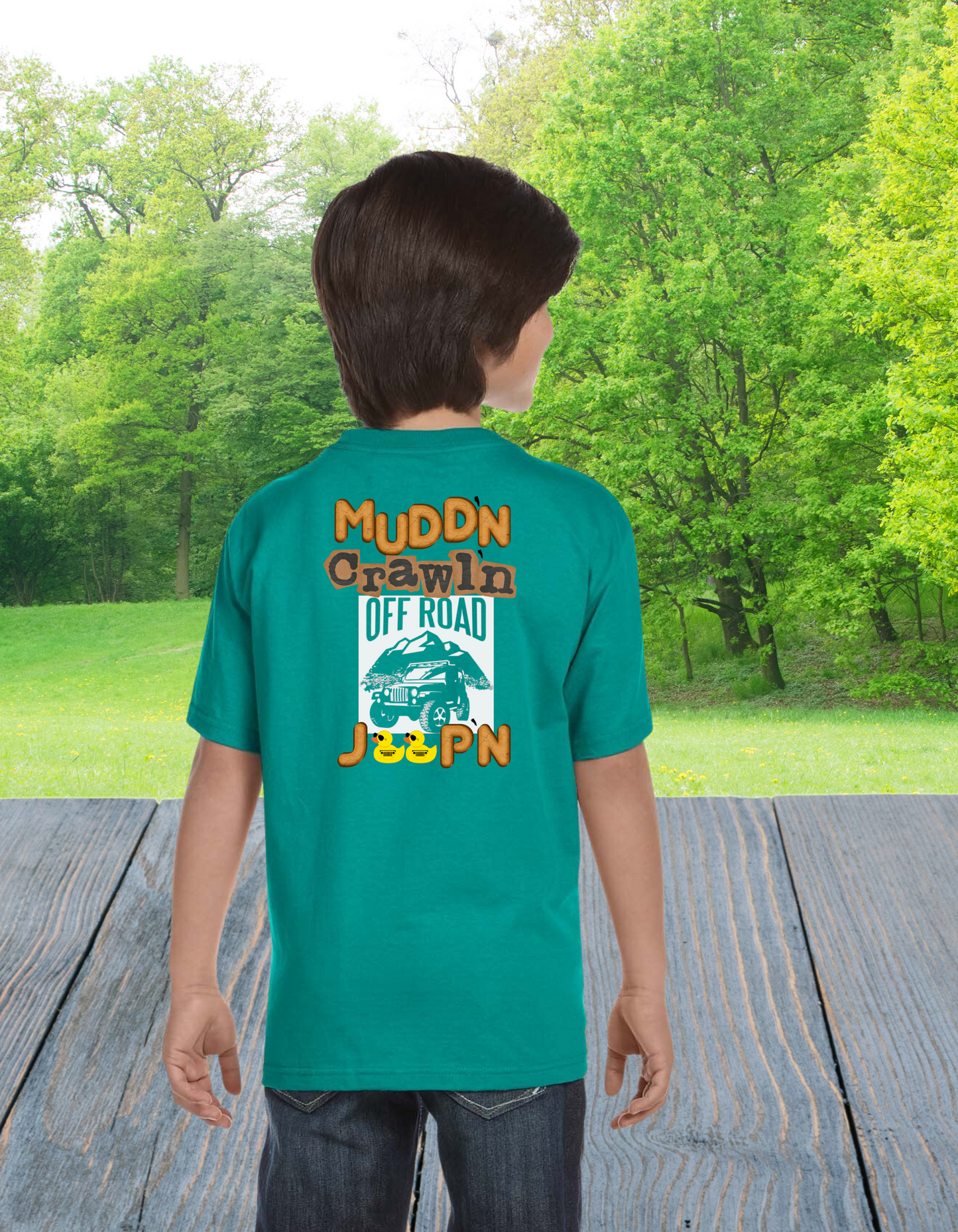 Youth Boys & Girls Mudd'n, Crawl'n, Off-Road Jeep'n Tee