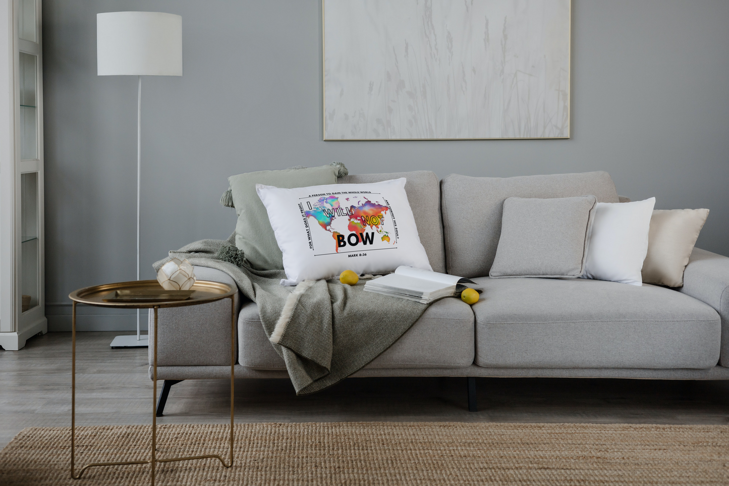 White I Will Not Bow - Throw Pillow