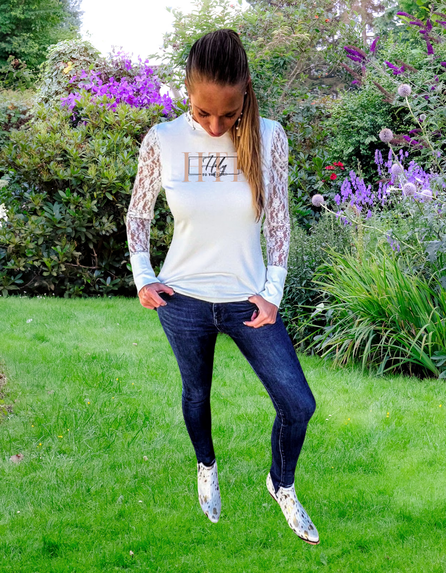 Laced White Long Sleeve HTL Collection