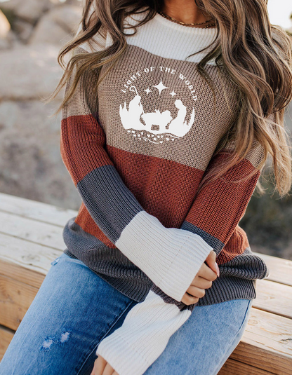 Christmas Ready Colorblock Sweater