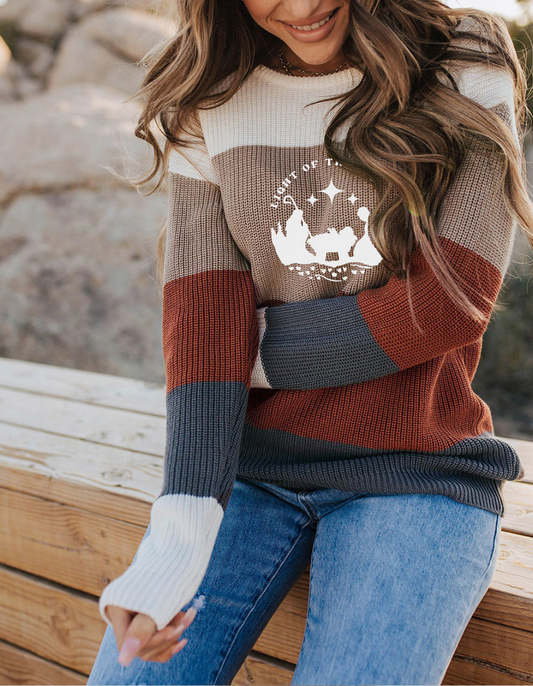 Christmas Ready Colorblock Sweater