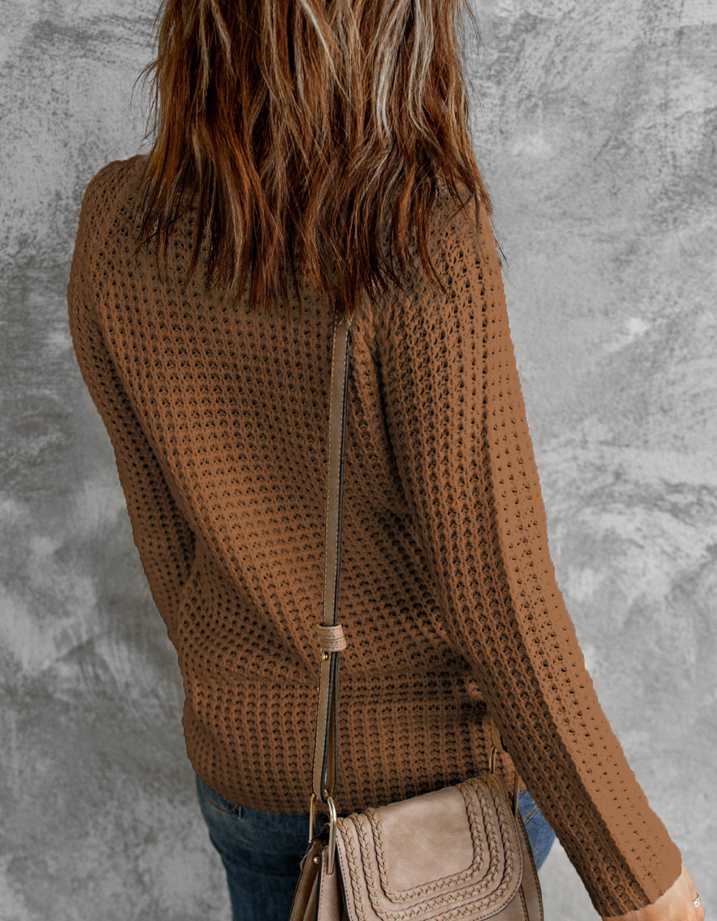 Buttoned Turtleneck Sweater