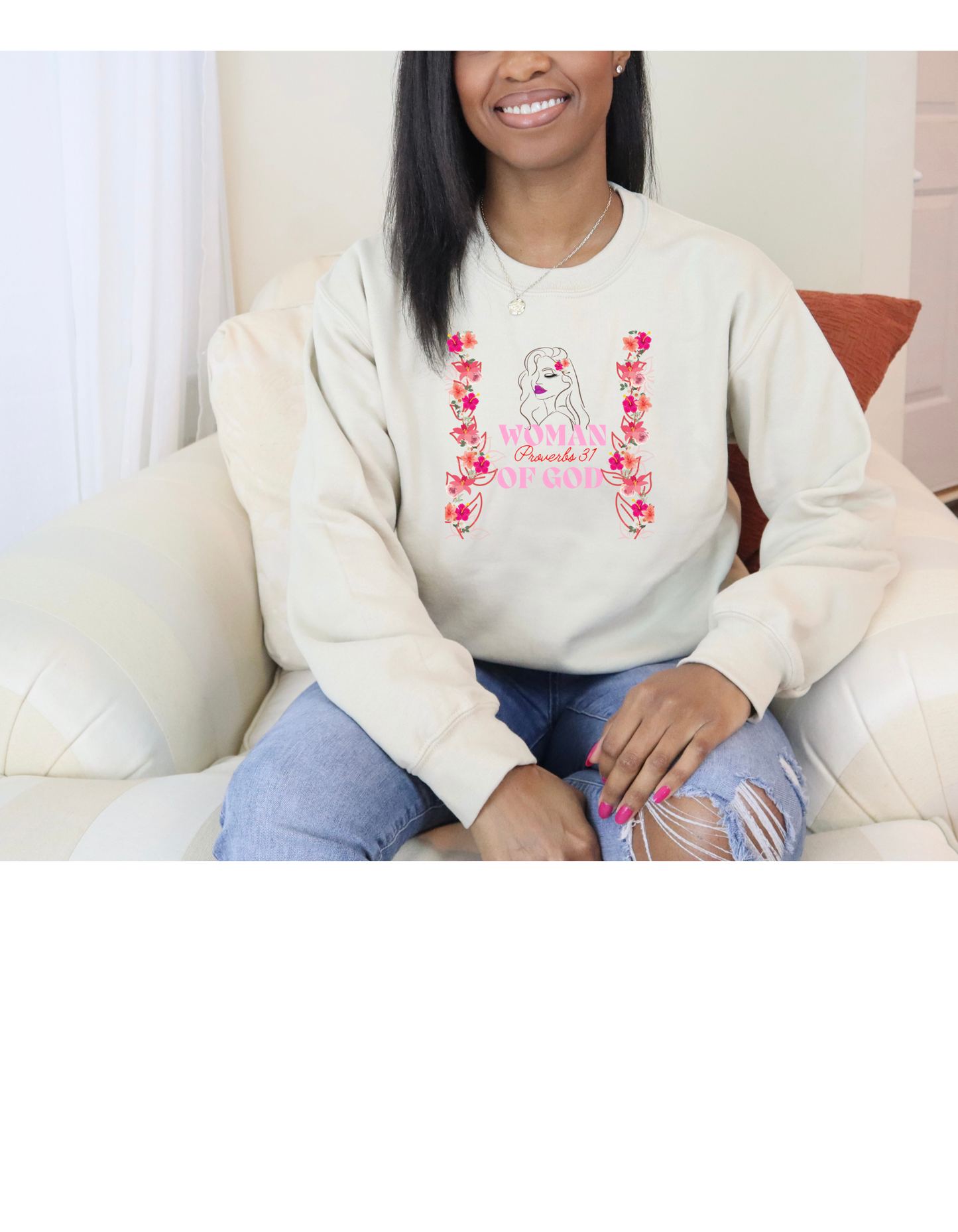 Black- Woman of God Crewneck Sweatshirt